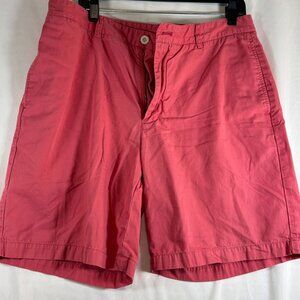 Vineyard Vines Mens Club Shorts‎ 36 Pink 100% Cotton Casual Flat Front Button